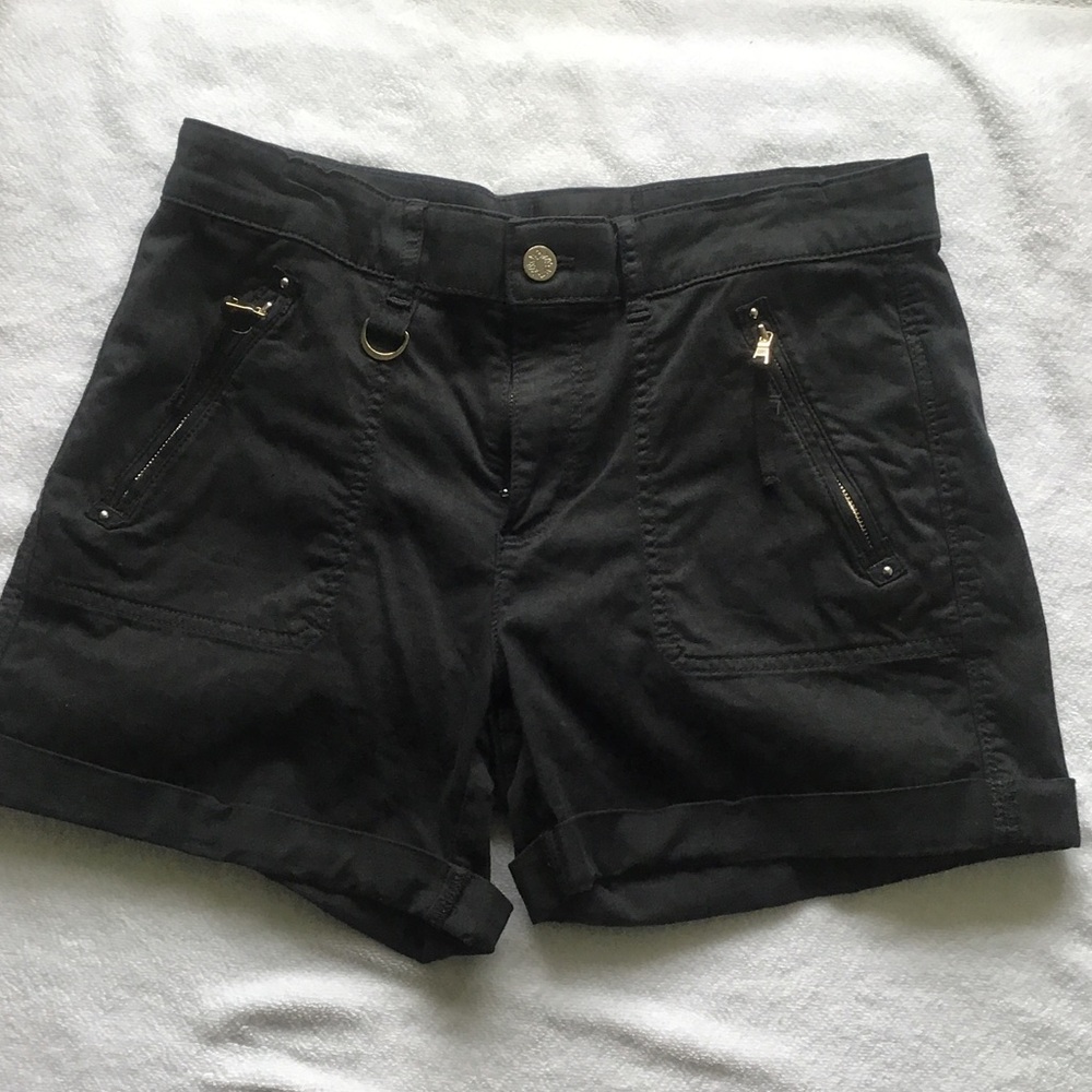 White House Black Market Black Utility Cargo Shorts size 6